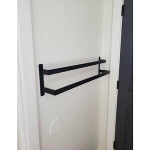 Towel Bars Black Bath Towel Holders 32 Inches Bathroom 2-Tiers Ladder Towel Rail